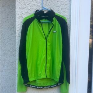 Canari Men's Neon Green/Black Zip Cycling Jacket Size XL